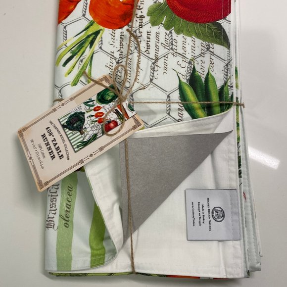 COPY - Michel Design Works Table Runner 108" x 16.5" Vegetable Garden - Picture 3 of 6
